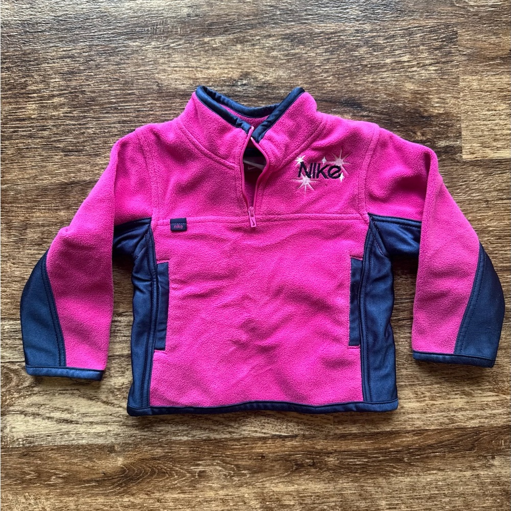 Y2K vintage girls Nike fleece quarter zip pullover 2t